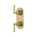 Hero | complete Antique Gold thermostatic shower trim with diverter