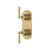 1/2-Inch Thermostatic Shower Control Plate With Diverter, Antique Gold