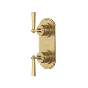 Hero | complete Antique Gold thermostatic shower trim with diverter
