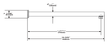 Dimensions | 15-Inch Wall Mount Shower Arm in Polished Nickel manufacturer specification drawing with dimensions