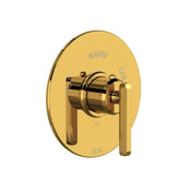 Unlacquered Brass Thermostatic Wall Fixture Plate, No Volume Control