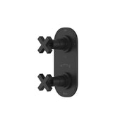 Product view | Matte Black Thermostatic Shower Valve Trim with Diverter manufacturer product photograph