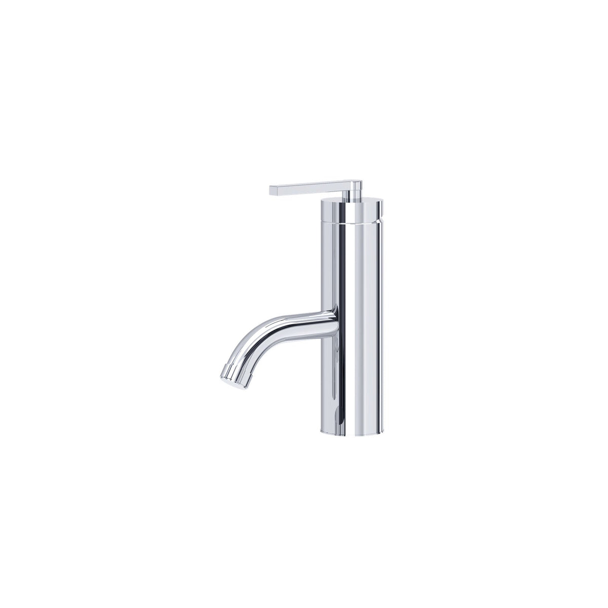 Product view | Complete polished chrome single-handle bathroom sink faucet