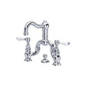Polished Chrome Bridge Bathroom Sink Faucet