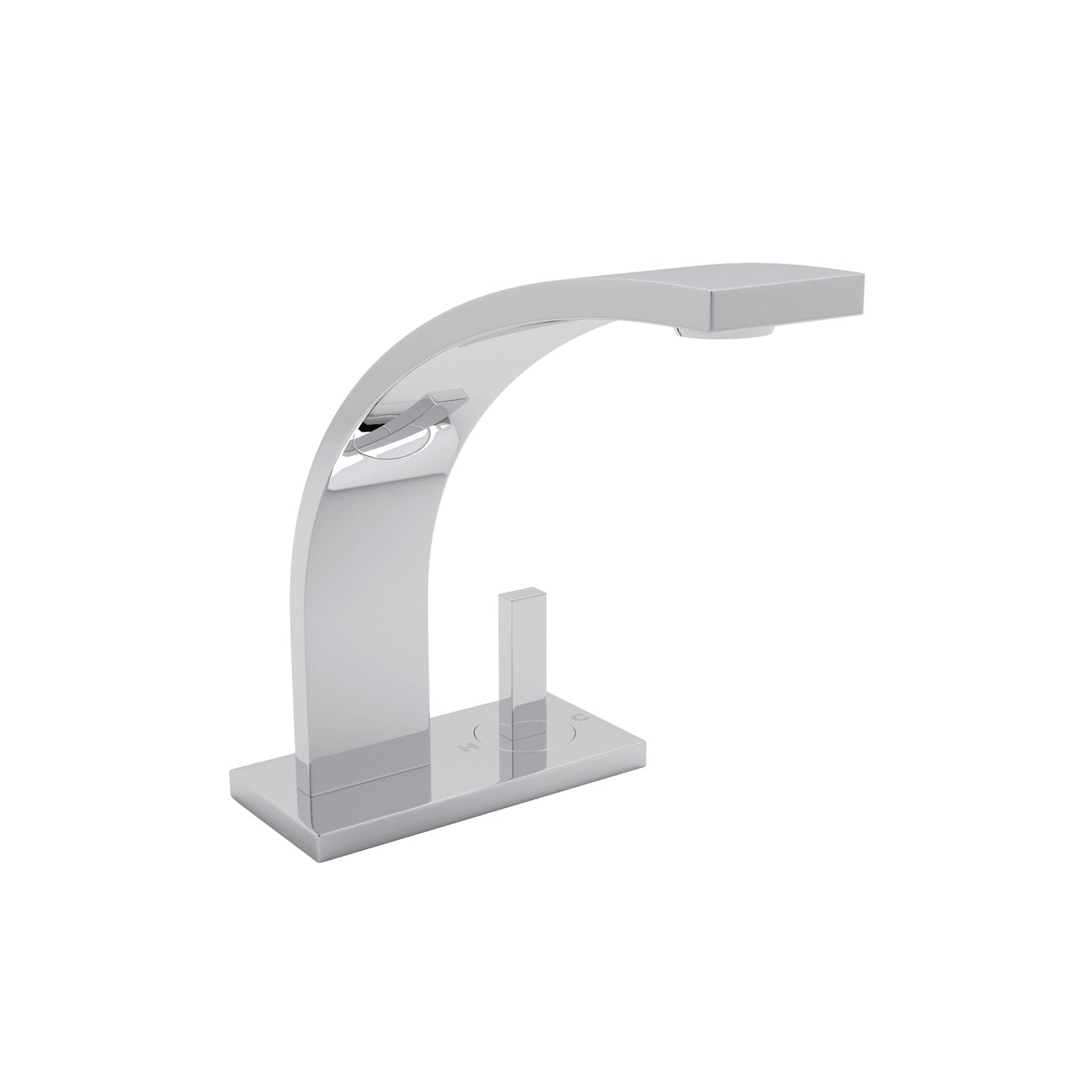 Hero | complete polished chrome single-handle lavatory faucet on white