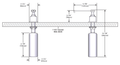 Dimensions | Polished Nickel Counter Soap Dispenser manufacturer specification drawing with dimensions