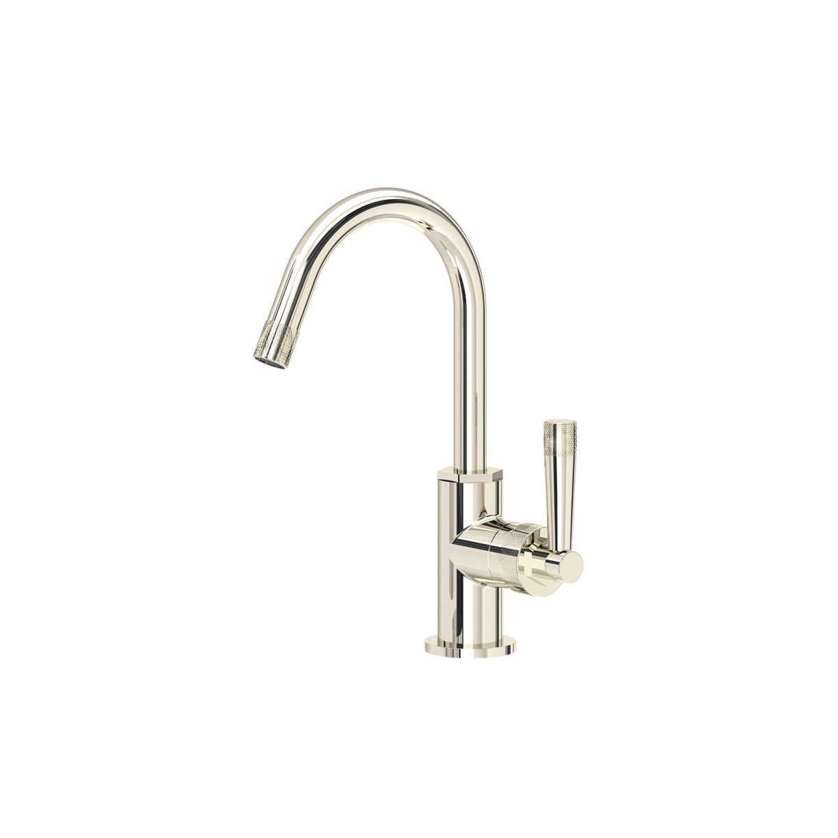 Product view | Complete polished nickel single-handle bathroom faucet