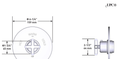 Dimensions | Thermostatic Polished Nickel Shower Control Trim manufacturer specification drawing with dimensions