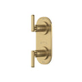 Hero | complete Antique Gold two-handle shower control trim on white