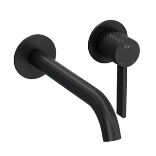 Matte Black Wall-Mount Lavatory Faucet Trim