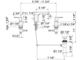 Specifications | installation and dimension drawing for the faucet