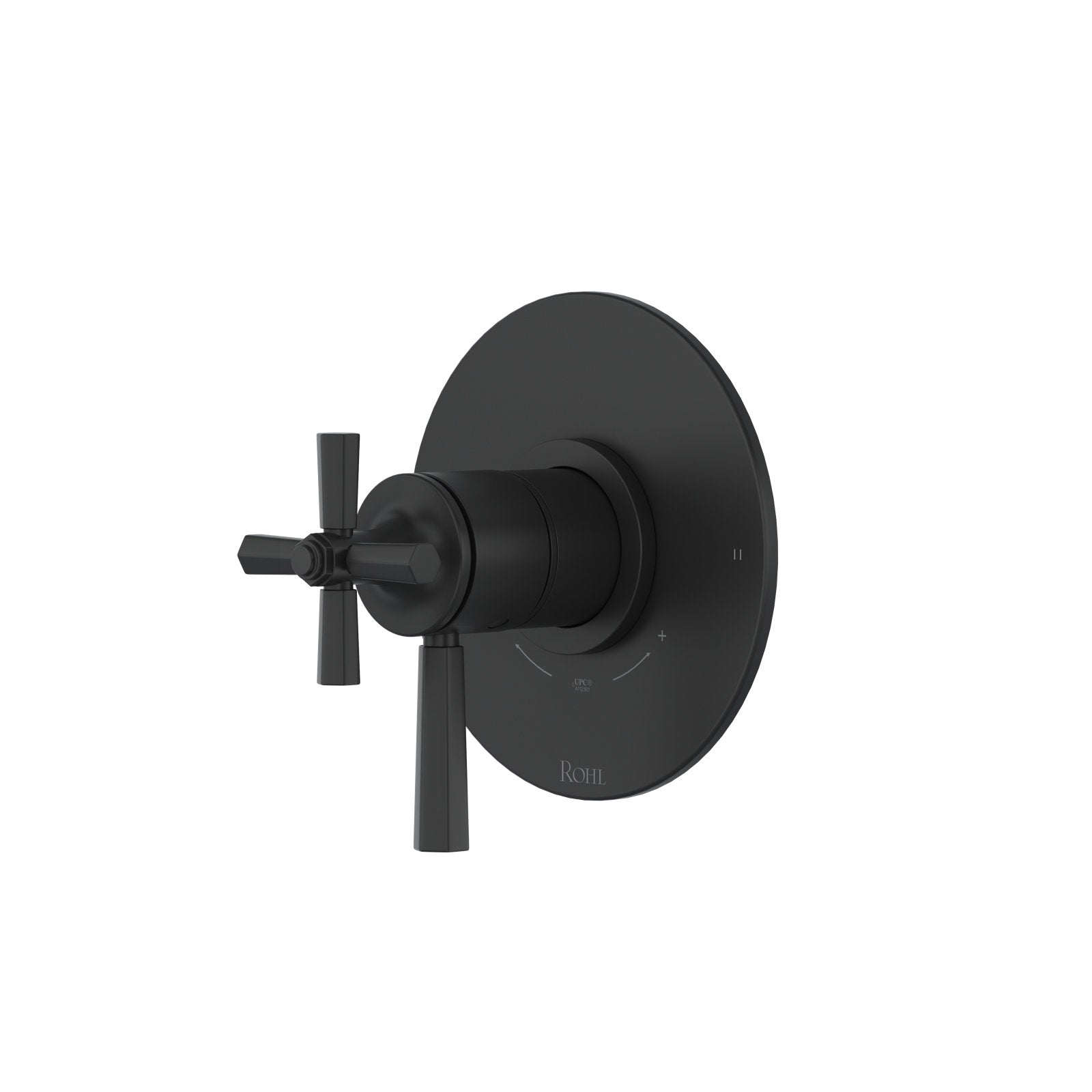 Hero | complete two-function thermostatic pressure-balance shower trim in Matte Black