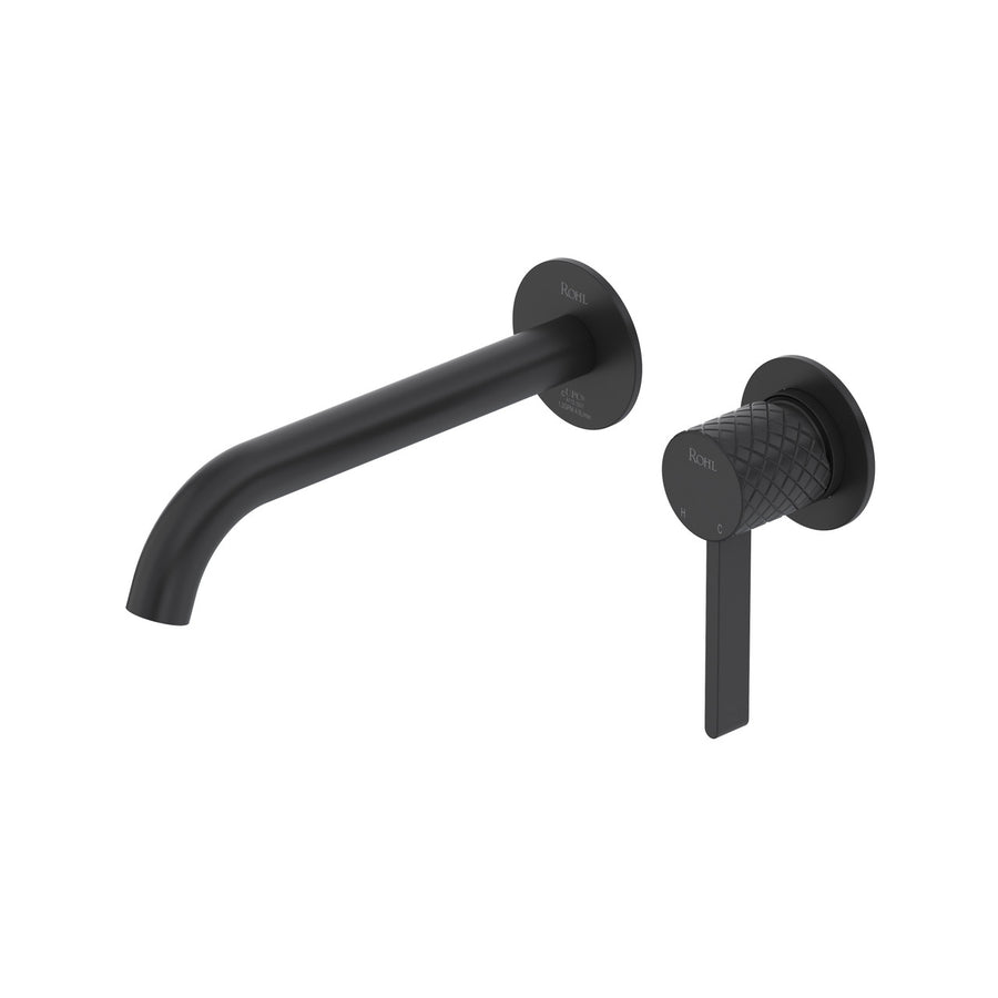 Product view | Matte Black Wall-Mount Lavatory Faucet Trim manufacturer product photograph