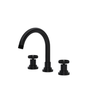 Widespread Lavatory Faucet with C-Spout, Matte Black
