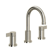 Tenerife Polished Nickel Widespread Lavatory Faucet With C-Spout