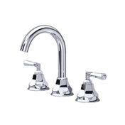 Polished Chrome Widespread Lavatory Faucet with C-Spout