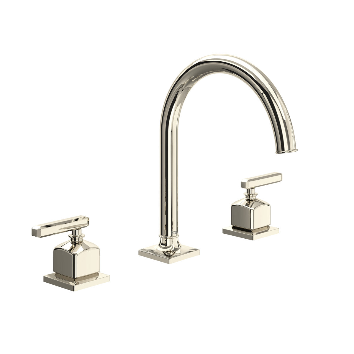 Product view | Widespread faucet in polished nickel, front view