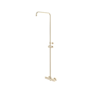 Satin Nickel Exposed Thermostatic Shower System With Diverter