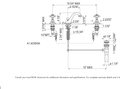 Dimensions | Low-Spout Widespread Bathroom Sink Faucet manufacturer specification drawing with dimensions
