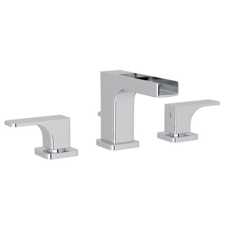 Polished Chrome Widespread Bathroom Sink Faucet With Trough