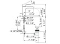 Specifications | lavatory faucet dimensions and installation graphic