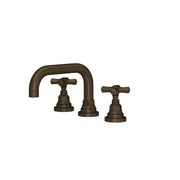 Product view | Complete widespread bathroom sink faucet with U-spout in Tuscan Brass