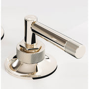 Product view | Widespread Lavatory Faucet With U-Spout installed in a finished bathroom