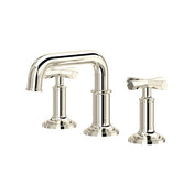 Polished Nickel Widespread Lavatory Faucet With U-Spout