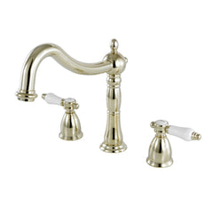 Roman Tub Faucet, Bel-Air, Two-Handle 3-Hole in Polished Brass