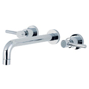 Roman Tub Faucet, Concord, Two-Handle, Wall Mount, Brass, Polished Chrome