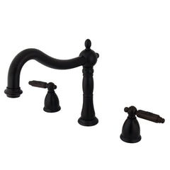 Roman Tub Faucet, Georgian, Two-Handle 3-Hole Deck Mount in Oil Rubbed Bronze