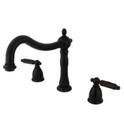 Roman Tub Faucet, Georgian, Two-Handle 3-Hole Deck Mount in Oil Rubbed Bronze