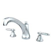 Roman Tub Faucet, Georgian, Two-Handle 3-Hole Deck Mount in Polished Chrome