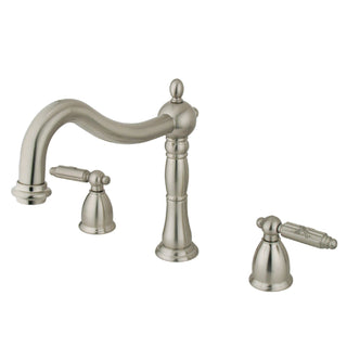 Roman Tub Faucet, Georgian, Two-Handle Deck Mount in Brushed Nickel