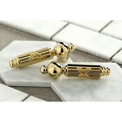 Roman Tub Faucet, Georgian, Two-Handle Deck Mount in Polished Brass