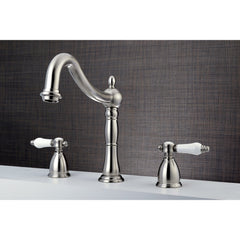 Roman Tub Faucet, Heirloom, Two-Handle 3-Hole in Brushed Nickel
