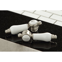 Roman Tub Faucet, Heirloom, Two-Handle 3-Hole in Brushed Nickel