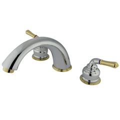 Roman Tub Faucet, Magellan, Two-Handle, Deck Mount, Polished Chrome/Polished Brass