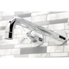 Roman Tub Faucet, Manhattan, Two-Handle, 3-Hole, Wall Mount, Polished Chrome