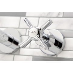 Roman Tub Faucet, Manhattan, Two-Handle, 3-Hole, Wall Mount, Polished Chrome