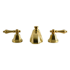 Roman Tub Faucet, Metropolitan, Two-Handle 3-Hole in Brushed Brass
