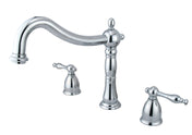 Roman Tub Faucet, Naples, Two-Handle, 3-Hole, Deck Mount, Polished Chrome