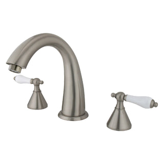 Roman Tub Faucet, Naples, Two-Handle 3-Hole in Brushed Nickel
