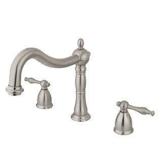 Roman Tub Faucet, Naples, Two-Handle Deck Mount in Brushed Nickel