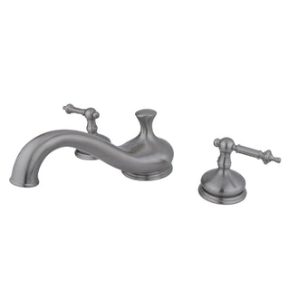 Roman Tub Faucet, Templeton, Two-Handle 3-Hole in Brushed Nickel