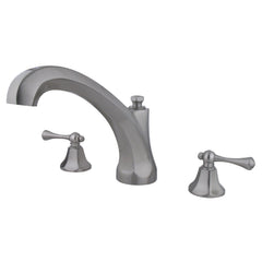 Roman Tub Faucet, Tulare, Two-Handle 3-Hole in Brushed Nickel