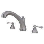 Roman Tub Faucet, Tulare, Two-Handle 3-Hole in Brushed Nickel