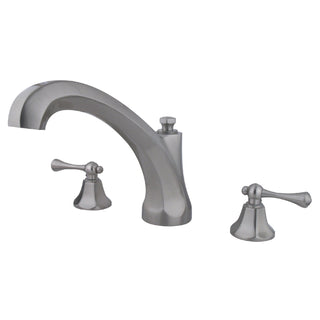 Roman Tub Faucet, Tulare, Two-Handle 3-Hole in Brushed Nickel