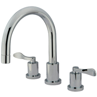 Roman Tub Faucet, Tulare, Two-Handle 3-Hole in Polished Chrome