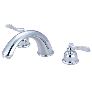 Roman Tub Faucet, Tulare, Two-Handle 3-Hole in Polished Chrome